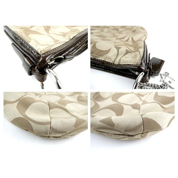 Coach Signature Khaki Mahogany Shoulder Bag 12676 - Picture 14 of 14